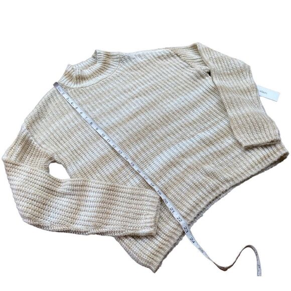 Calvin klein beige stripe turtleneck sweater | NWT - Picture 8 of 13